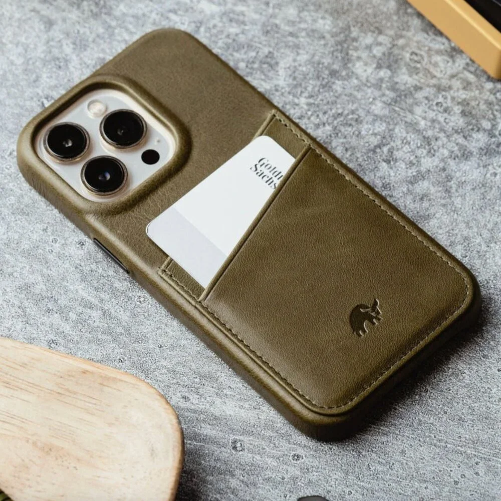 Bullstrap Minimalist Portfolio Case, MAVERICK (Green), iPhone 16 Pro Case, NEW